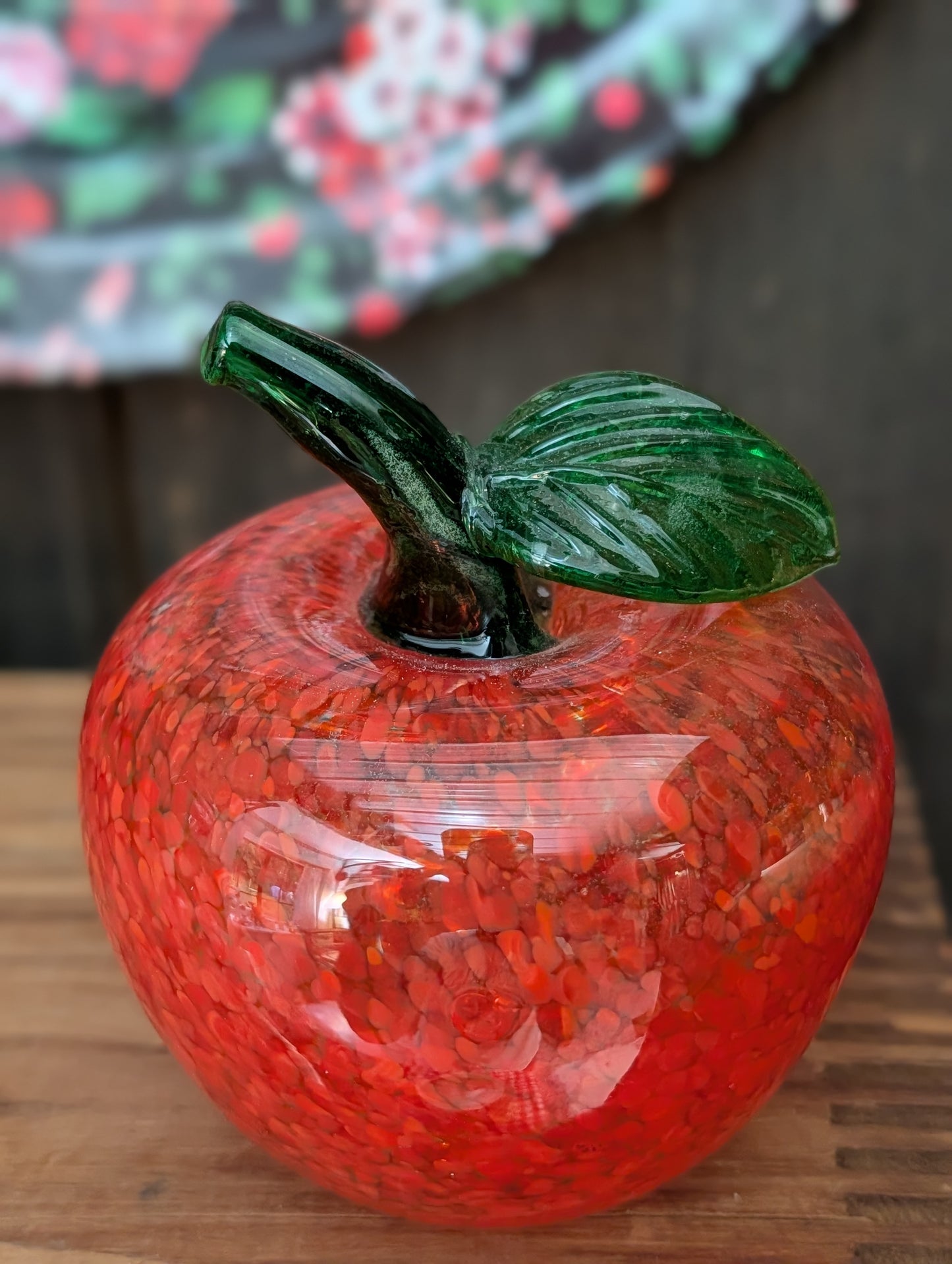 Red glass apple