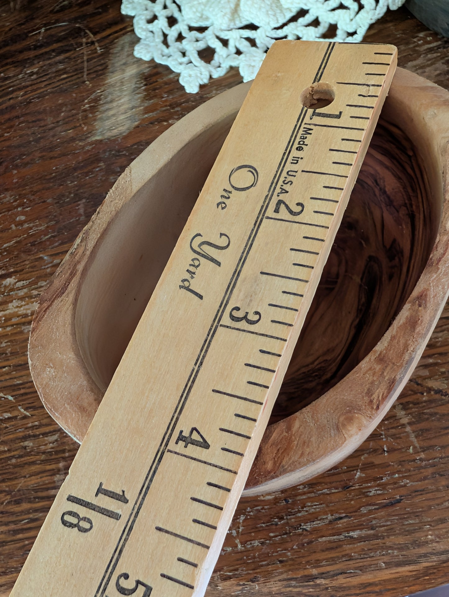 Carved wood bowl