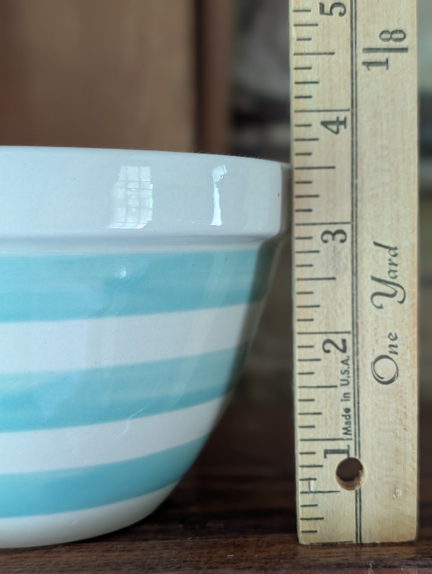 Aqua Cornish ware bowl