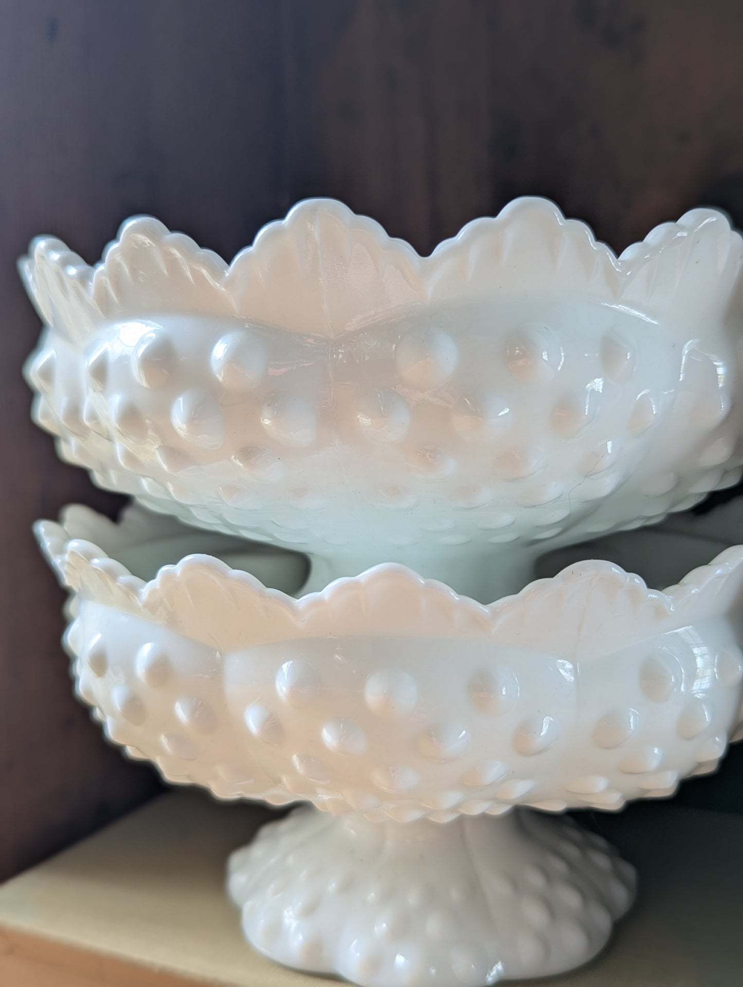 Fenton hobnail bowls