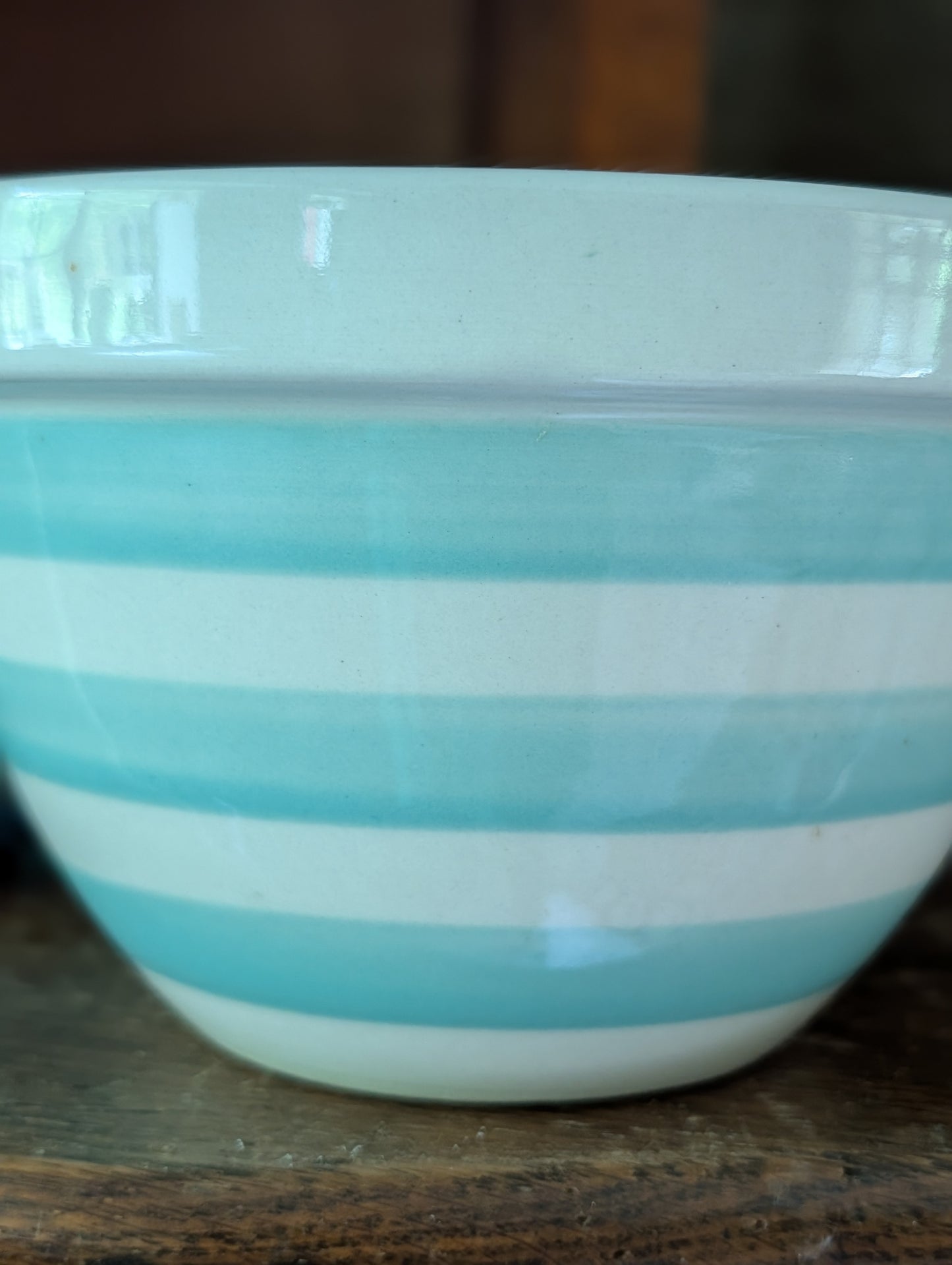 Aqua Cornish ware bowl