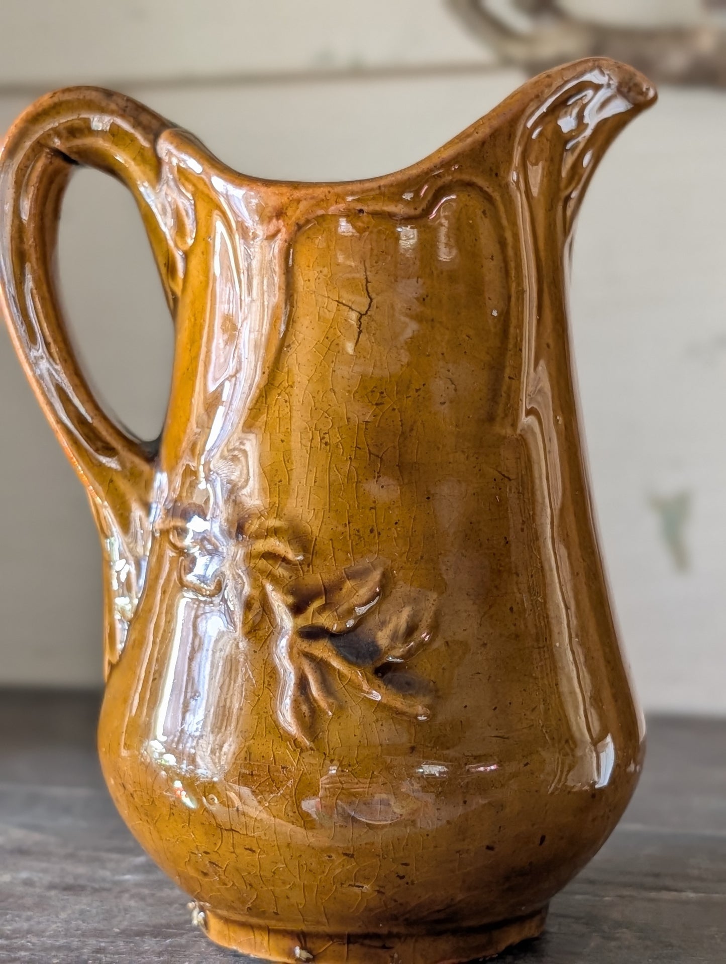 Yellow ware pitcher