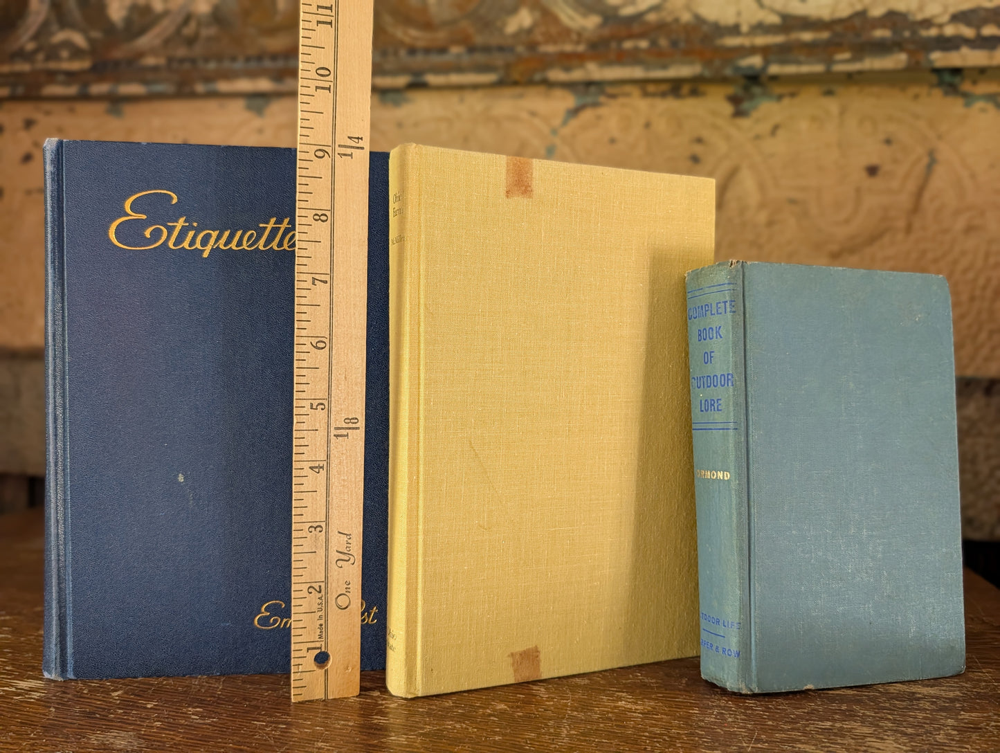 Bookstack blue and yellow