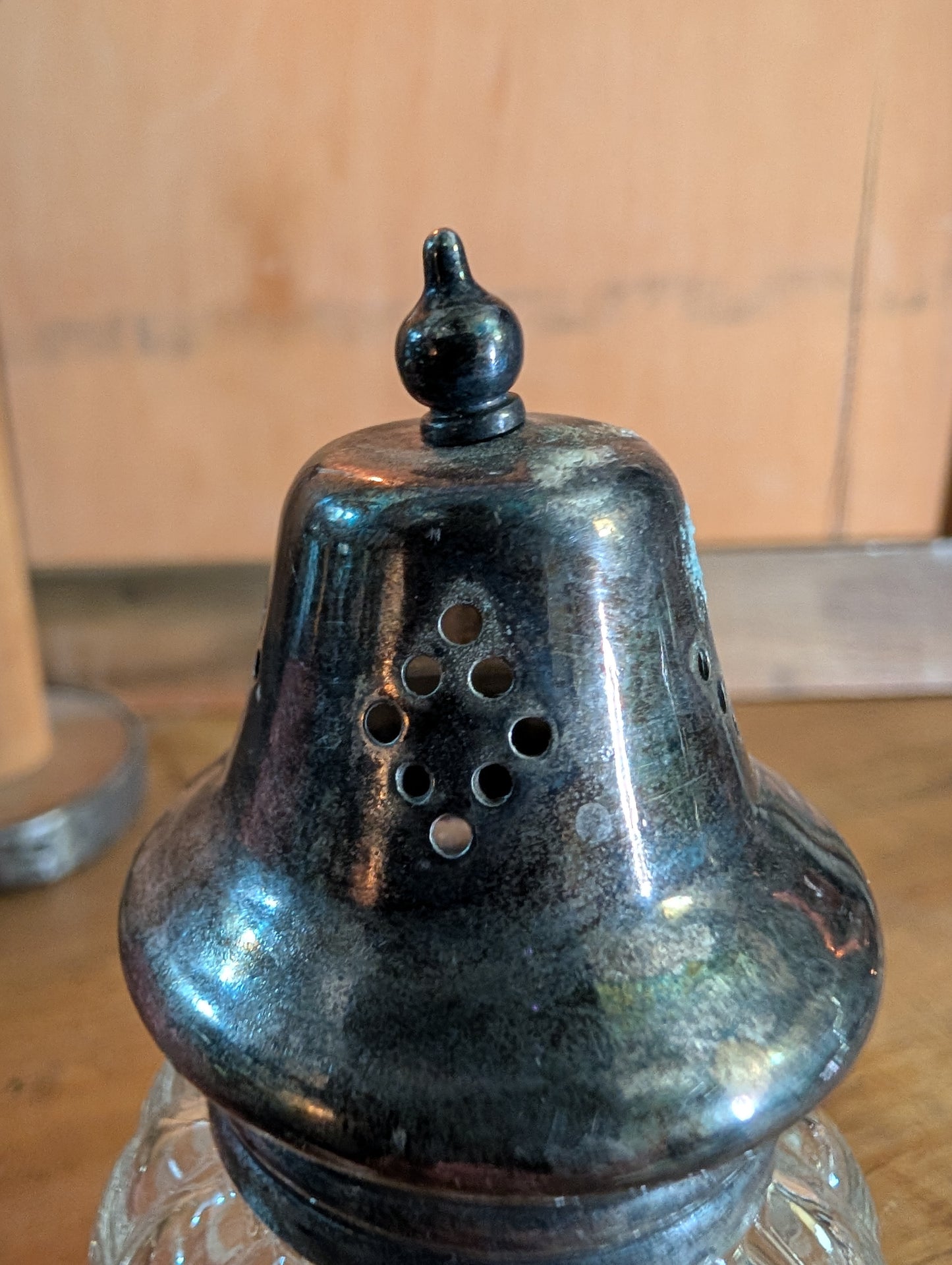 Glass and silver plate shakers