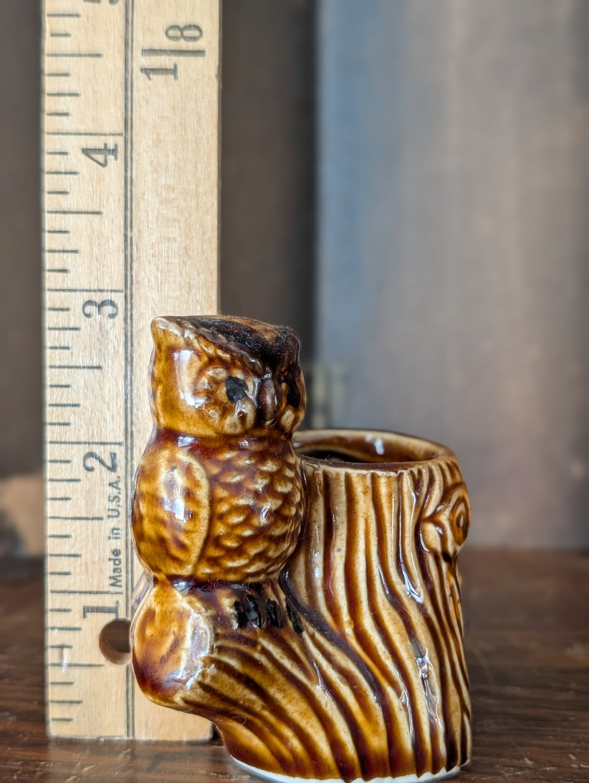 Owl toothpick holder