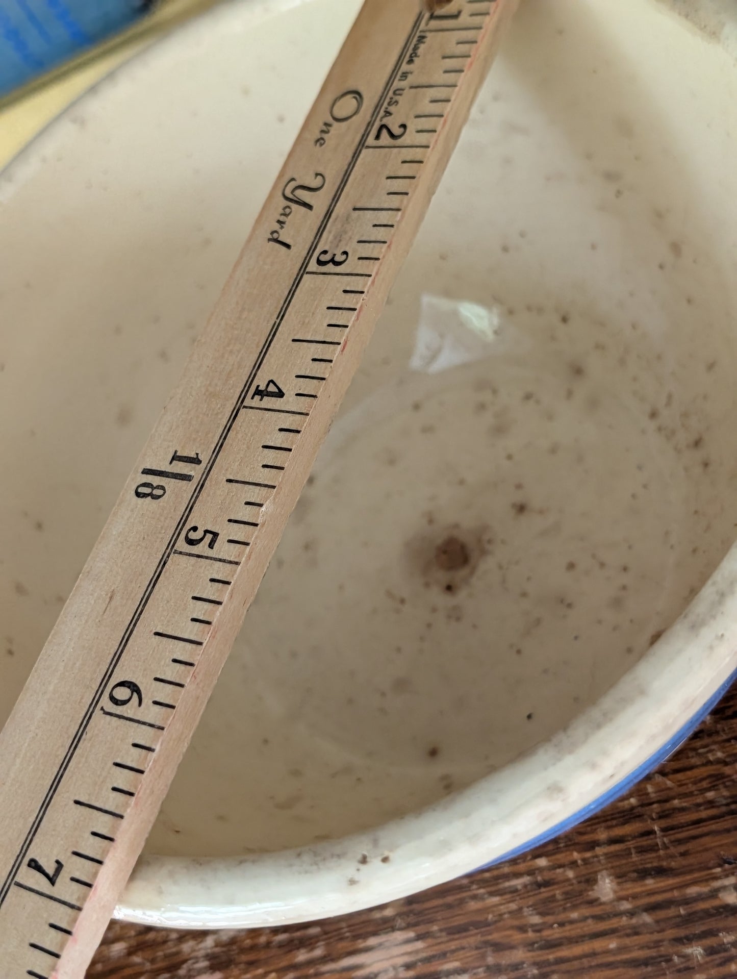 Striped stoneware bowl