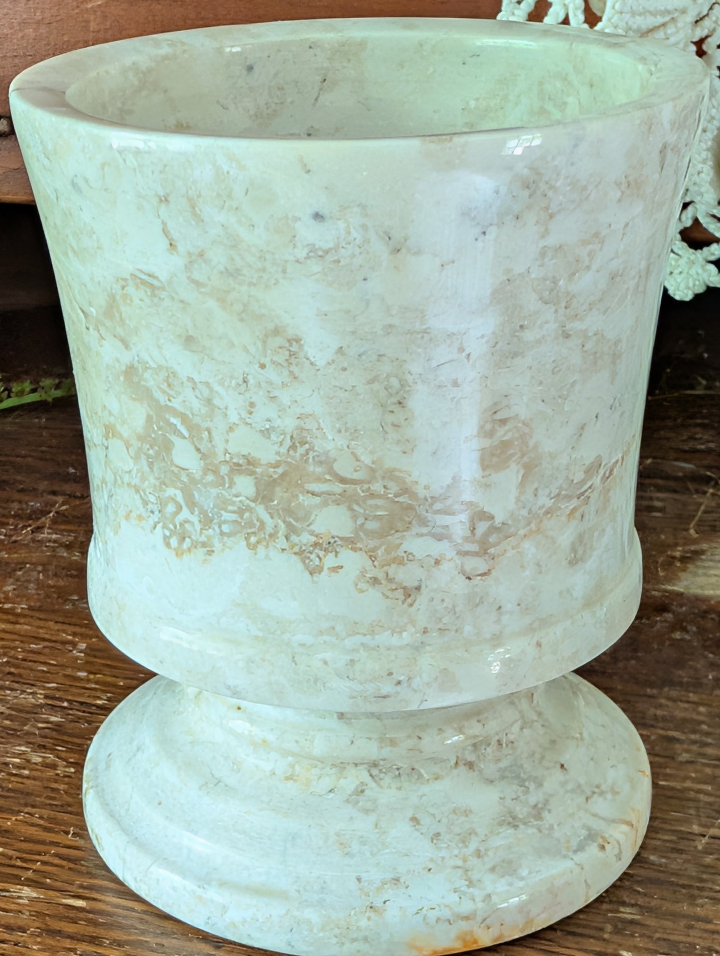 Marble pedestal cup/vase