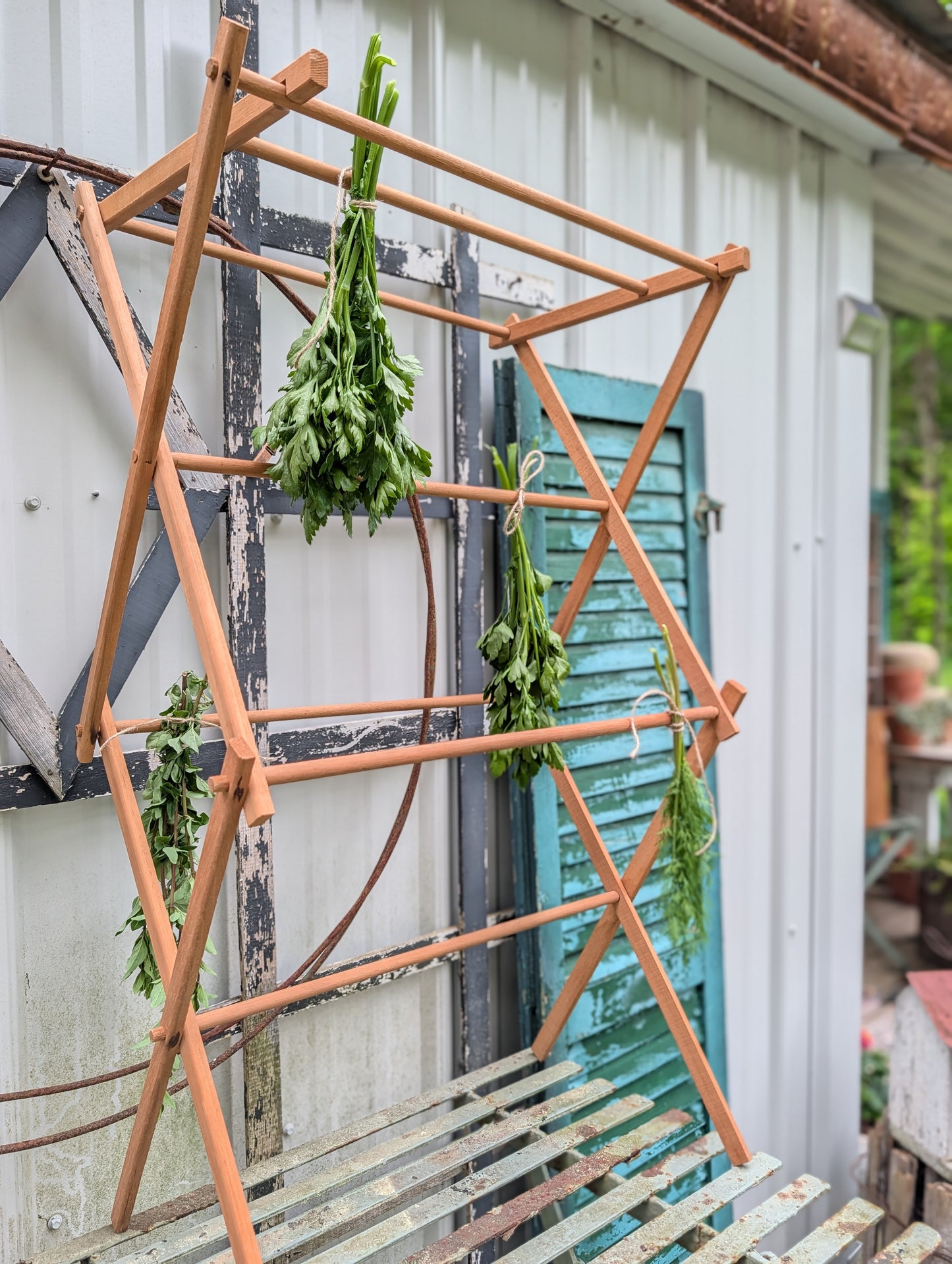 Wood drying rack