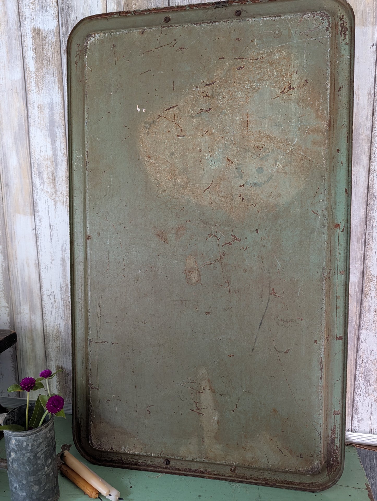 Vintage metal tray