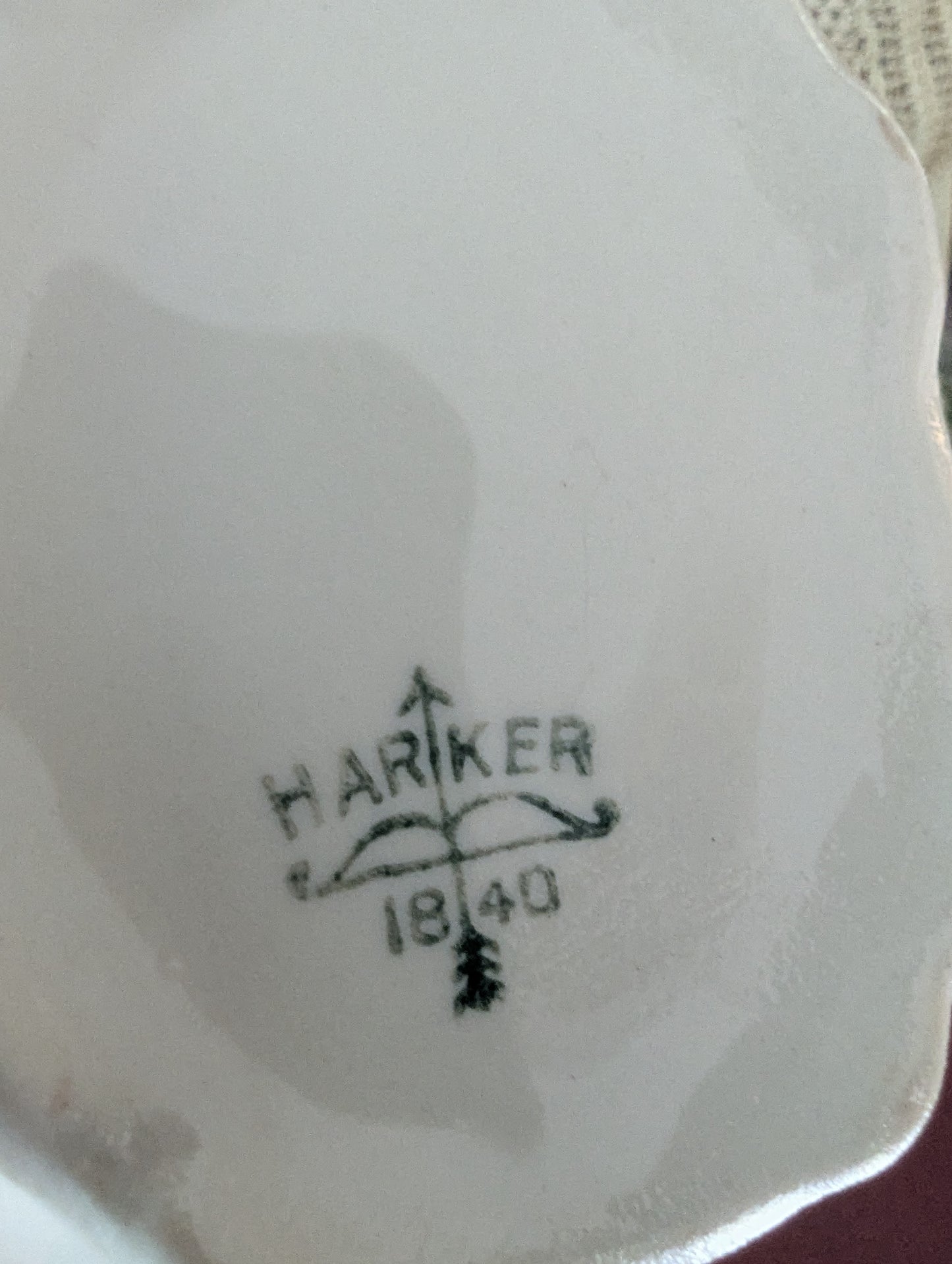 Harker 1840 floral pitcher/gravy boat