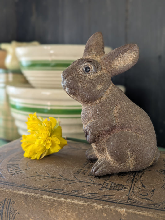Flocked bunny bank